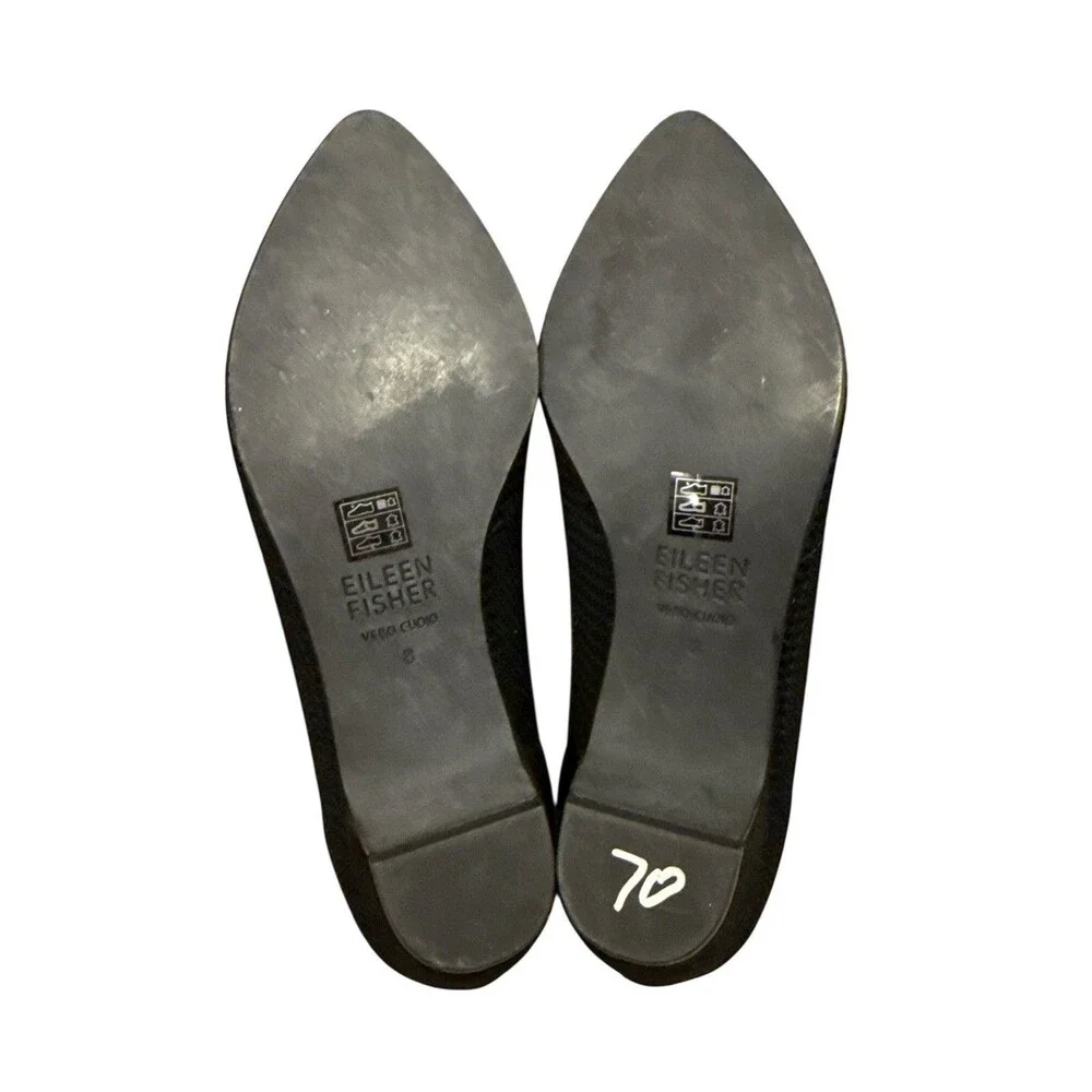Eileen Fisher Womens Kiss Stretch Knit Pumps Size 8 Black Heels Comfort Workwear